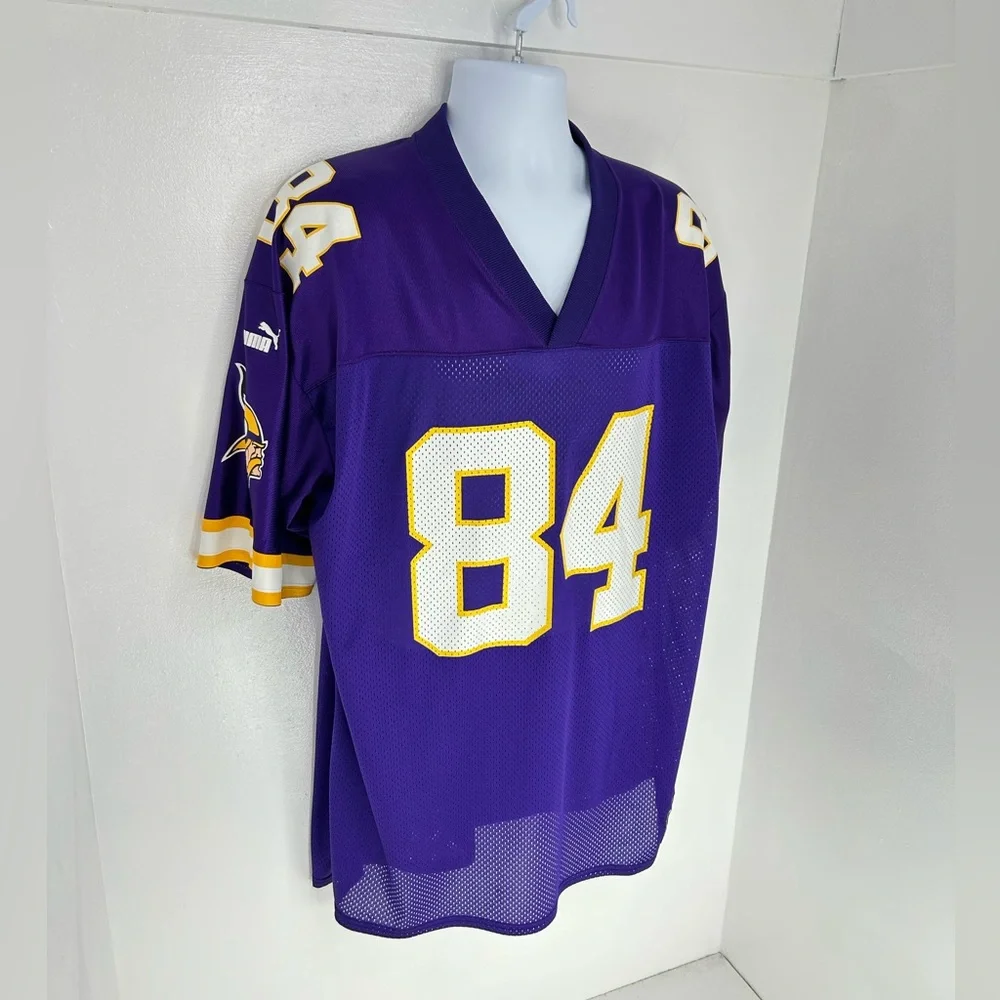 Minnesota Vikings Puma Jersey Men's XL NFL Randy Moss #84 Vintage 90s Y2K *READ‎ - Picture 2 of 15